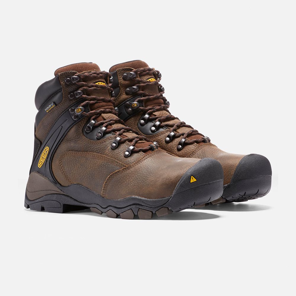 Botas de Trabajo Keen Mexico Marrom - Hombre Louisville 6\" (Steel Toe) - ZI6258704